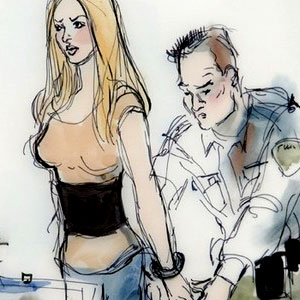 Lindsay Lohan, Court Sketch Lindsay Lohan, Court Sketch